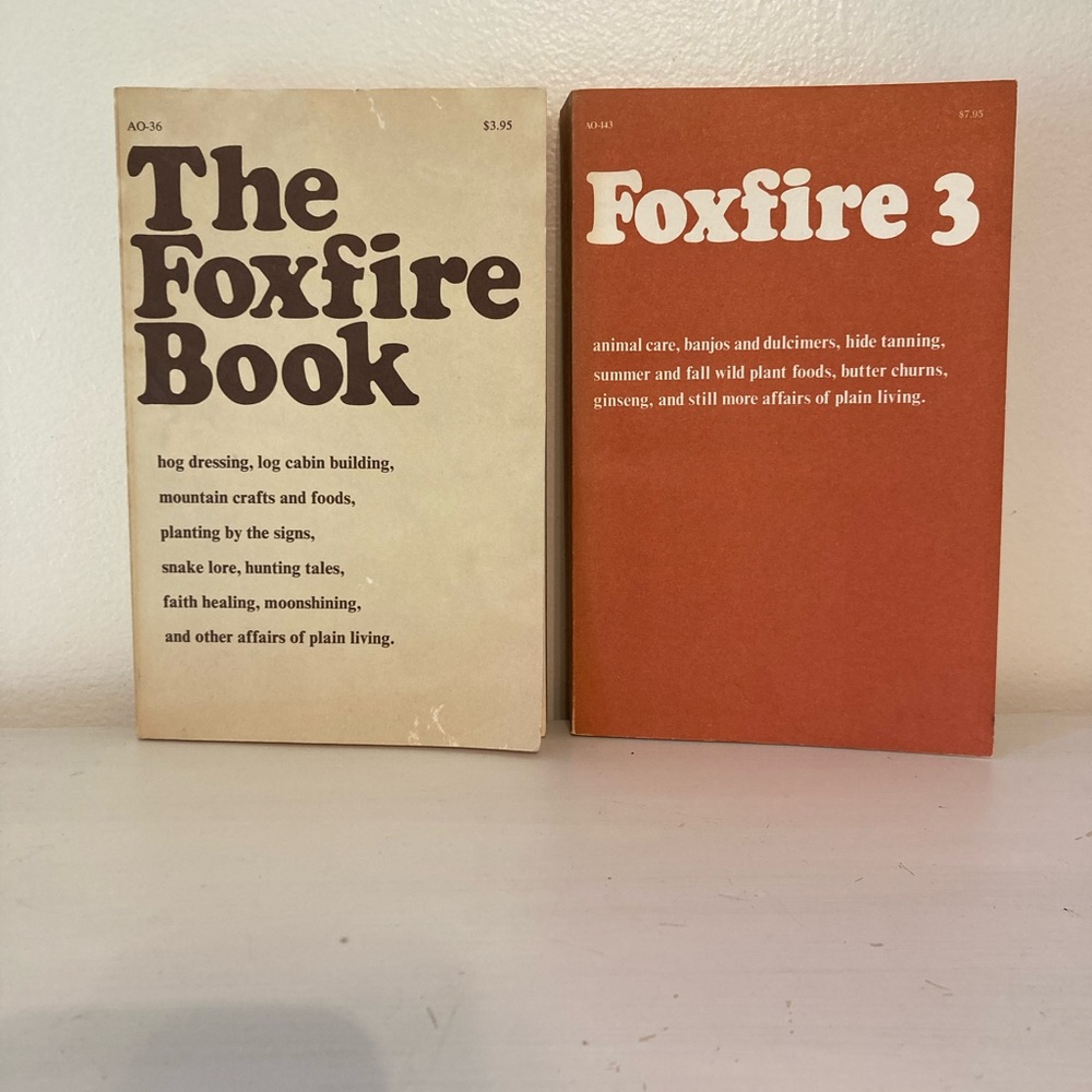 The Foxfire Books Lot Set 1 and 3 Vintage Animal Care Hog Dressing Log